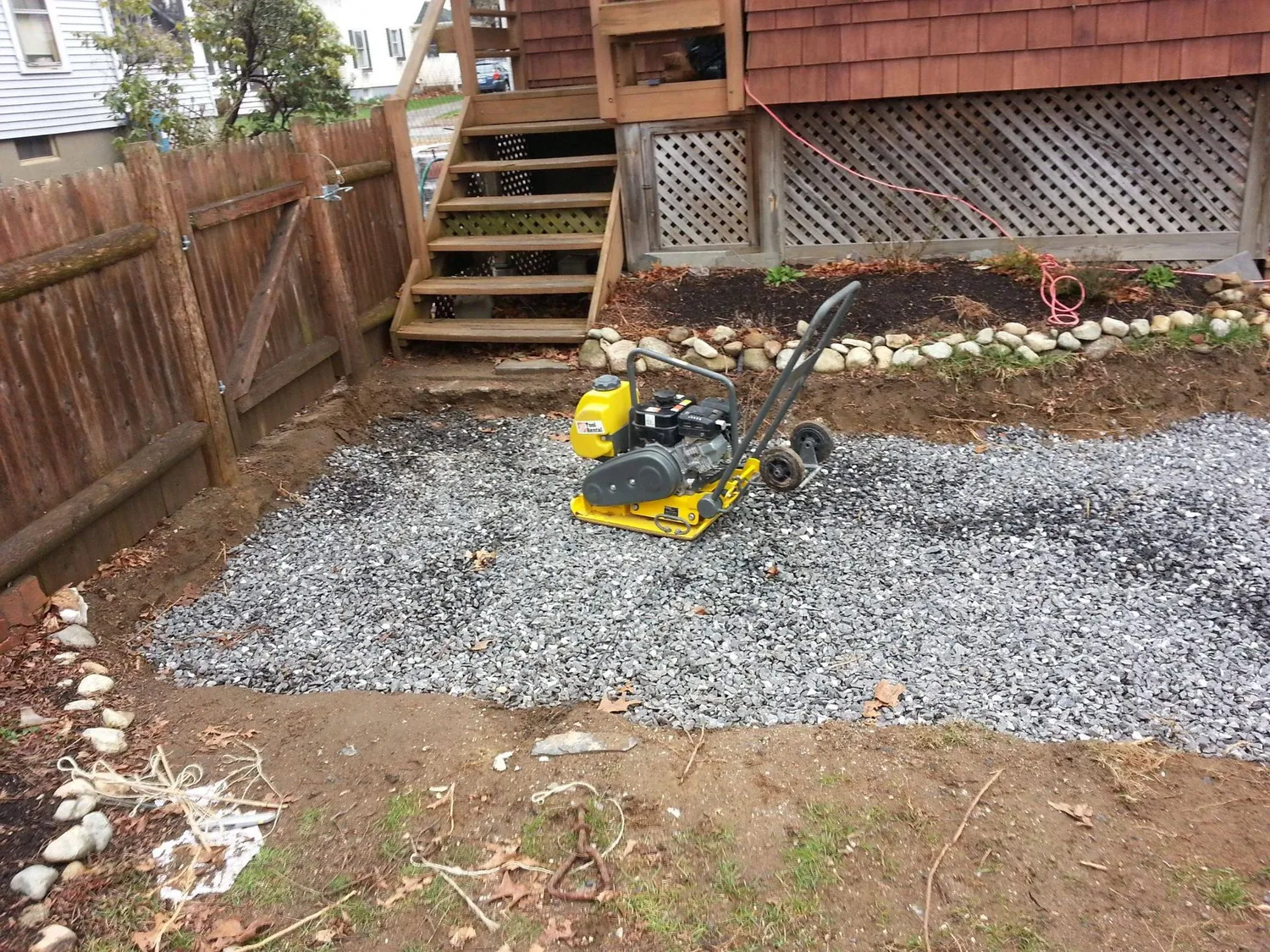 Gravel Foundation Compaction Stage